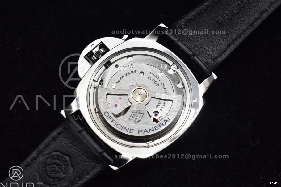 VSF Gray PAM1250 Leather Best Edition Strap Dial Black Due Luminor on 42mm P900 0312
